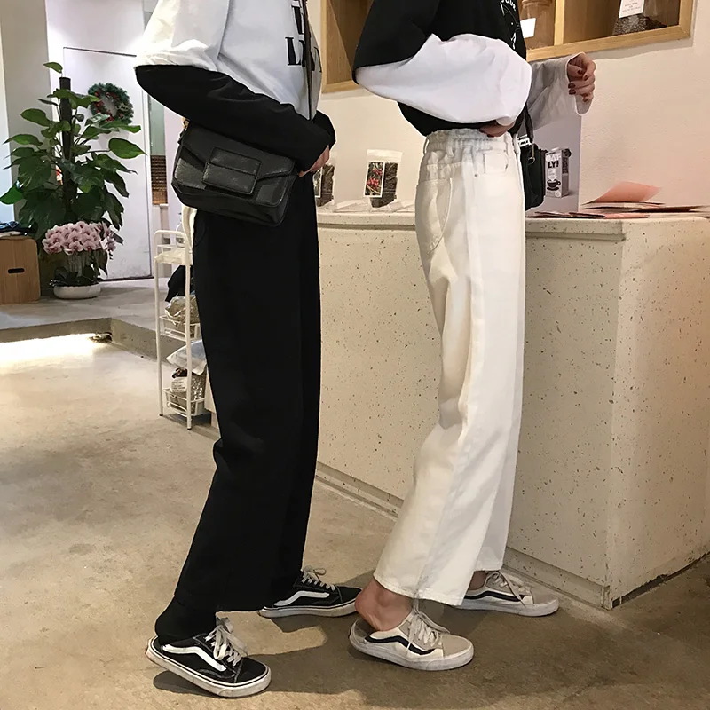 Jeans Women Simple Solid Trendy All-match Korean High Quality Female Casual Students Ankle-Length Trousers Womens Chic Ladies 
Jeans Women Simple Solid Trendy All-match Korean High Quality Female Casual Students Ankle-Length Trousers Womens Chic Ladies