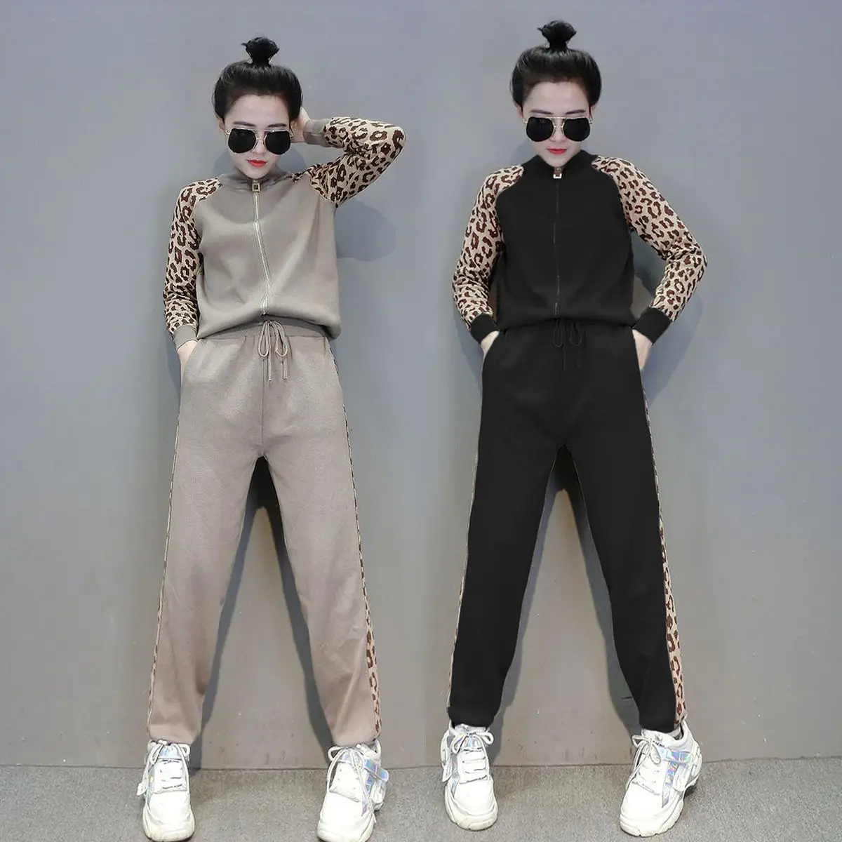 Autumn Oversized Casual Zip Women Cardigan Sweater Tracksuits Leopard Knitted Jumper Suits +Harem Pants 2/Two Pieces Winter Sets
Autumn Oversized Casual Zip Women Cardigan Sweater Tracksuits Leopard Knitted Jumper Suits +Harem Pants 2/Two Pieces Winter Sets
