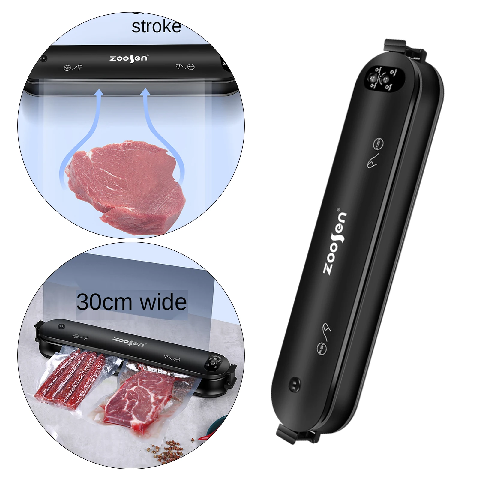 Automatic Food Vacuum Sealer Machine for Vacuum Bags, with Led Indicator Lights, Plug-AU 220V
Automatic Food Vacuum Sealer Machine for Vacuum Bags, with Led Indicator Lights, Plug-AU 220V