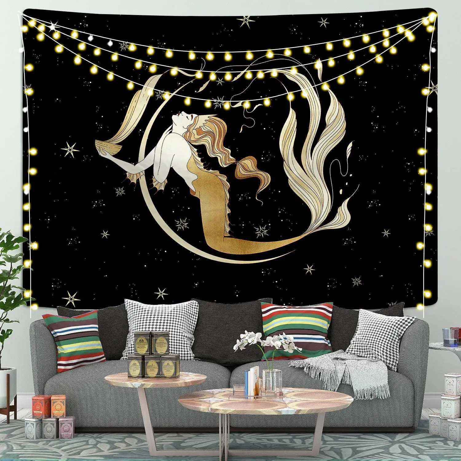 Moon Goddess Tapestry Wall Hanging Black Artistic Tapestry Carpet Bedroom LivingRoom Decor Table Curtain Cloth Beach PicnicCover
Moon Goddess Tapestry Wall Hanging Black Artistic Tapestry Carpet Bedroom LivingRoom Decor Table Curtain Cloth Beach PicnicCover