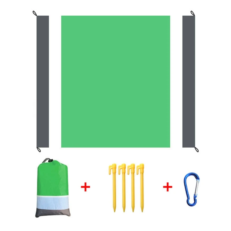H8WC Portable Beach Blanket with 4 Stakes and Carabiner Sandproof Sandfree Camping Hiking Mat Lightweight Waterproof Outdoor Pad
H8WC Portable Beach Blanket with 4 Stakes and Carabiner Sandproof Sandfree Camping Hiking Mat Lightweight Waterproof Outdoor Pad