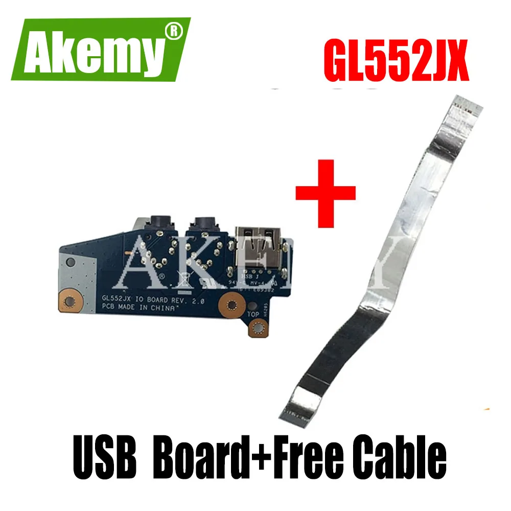 USB Board Audio Jack Board For Asus GL552 GL552J GL552JX ZX50J Laptop 100% TESED OK Free Cable
USB Board Audio Jack Board For Asus GL552 GL552J GL552JX ZX50J Laptop 100% TESED OK Free Cable