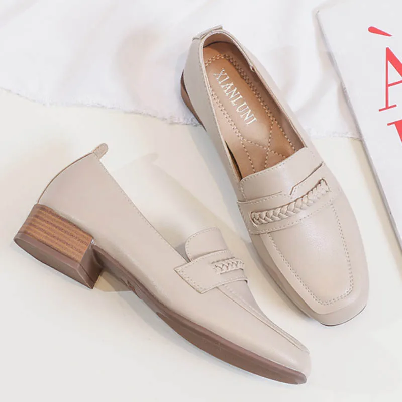 Women Wooden Leather Shoes Square Toe Loafers Woman Flats Chunky Wood Heels Oxfords Women Espadrilles 34-41
Women Wooden Leather Shoes Square Toe Loafers Woman Flats Chunky Wood Heels Oxfords Women Espadrilles 34-41