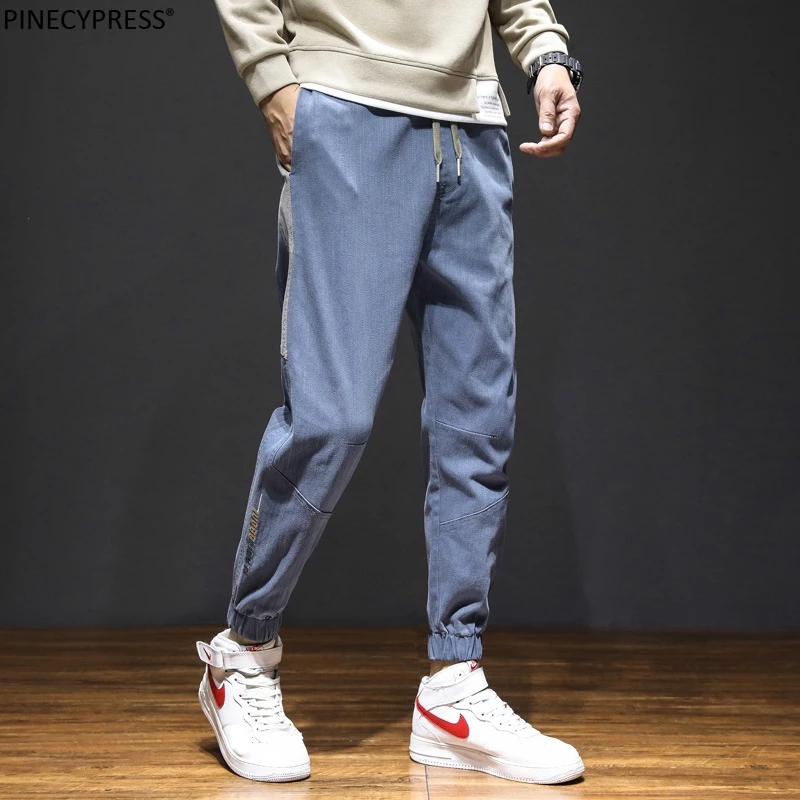 Cotton Quality Men Ninth Jeans Clothing Male Fashion Harem Casual Drawstring Stripe Cropped Ankle Length Man Denim Pants
Cotton Quality Men Ninth Jeans Clothing Male Fashion Harem Casual Drawstring Stripe Cropped Ankle Length Man Denim Pants