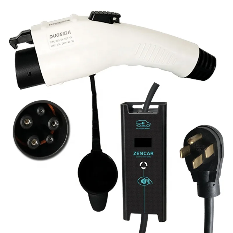 Portable EV Charging Mode 2 Type 1 Nema 14-50P electric car charging at home 32A EVSE charger box
Portable EV Charging Mode 2 Type 1 Nema 14-50P electric car charging at home 32A EVSE charger box