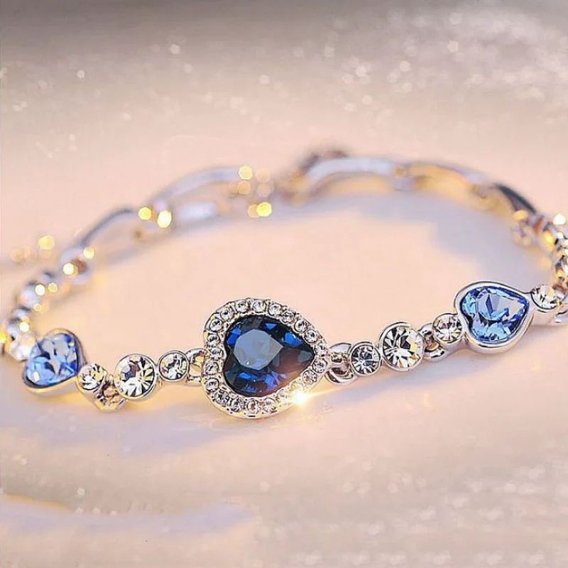 Fashion Titanic Ocean Heart For Women Necklace Peach Heart Blue Crystal Zircon Jewelry Set Ladies Wedding Party Jewelry браслет
Fashion Titanic Ocean Heart For Women Necklace Peach Heart Blue Crystal Zircon Jewelry Set Ladies Wedding Party Jewelry браслет