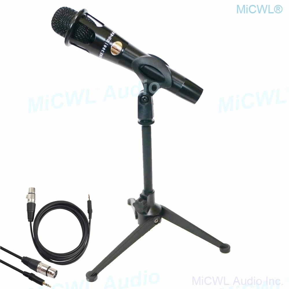 

e300 Webcast Condenser Microphone Full Metal Handheld Voice Karaoke Sing Chat Microphones with 3.5mm cable and Desktop Support