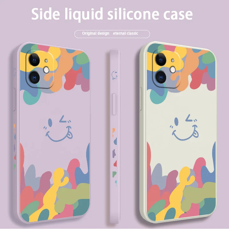 Smiley Liquid Silicone Soft Case For iPhone 12 Pro Max Mini 11 Pro Max X XR XS MAX SE2020 8 7 6 6S Plus Shockproof Phone Cover
Smiley Liquid Silicone Soft Case For iPhone 12 Pro Max Mini 11 Pro Max X XR XS MAX SE2020 8 7 6 6S Plus Shockproof Phone Cover