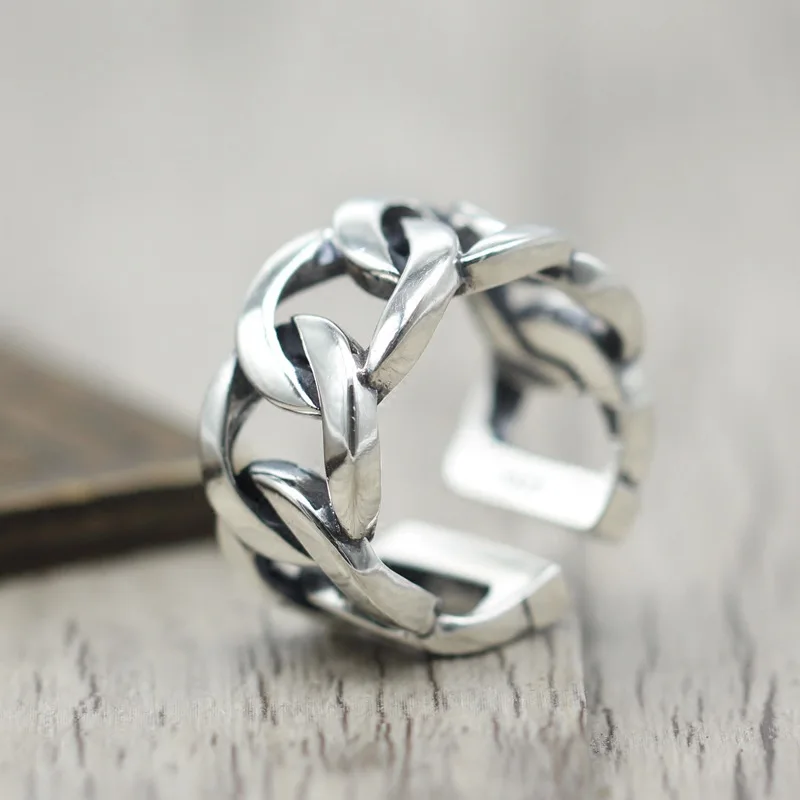 Personality Simple Knit Lovers Open Ring Ring Vintage Generous Hollow Thai Silver Ring Sterling Silver 925 Make Jewelry
Personality Simple Knit Lovers Open Ring Ring Vintage Generous Hollow Thai Silver Ring Sterling Silver 925 Make Jewelry