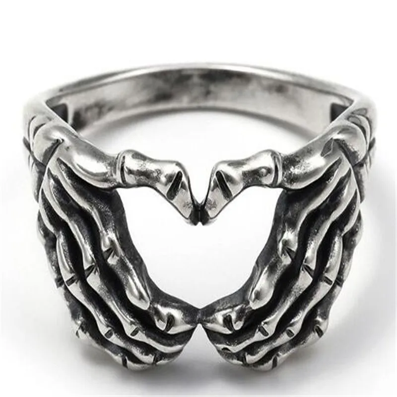 Punk Metal Skull Hand Heart-shaped Ring Unusual Ring Accessories For Men Women Fashion Bar Jewelry Accessories
Punk Metal Skull Hand Heart-shaped Ring Unusual Ring Accessories For Men Women Fashion Bar Jewelry Accessories