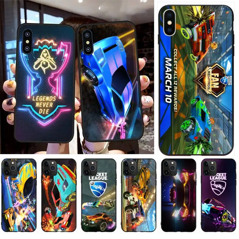 HPCHCJHM Rocket League ТПУ черный чехол для телефона Корпус корпуса iPhone 11 pro XS MAX 8 7 6 6S Plus X 5S SE