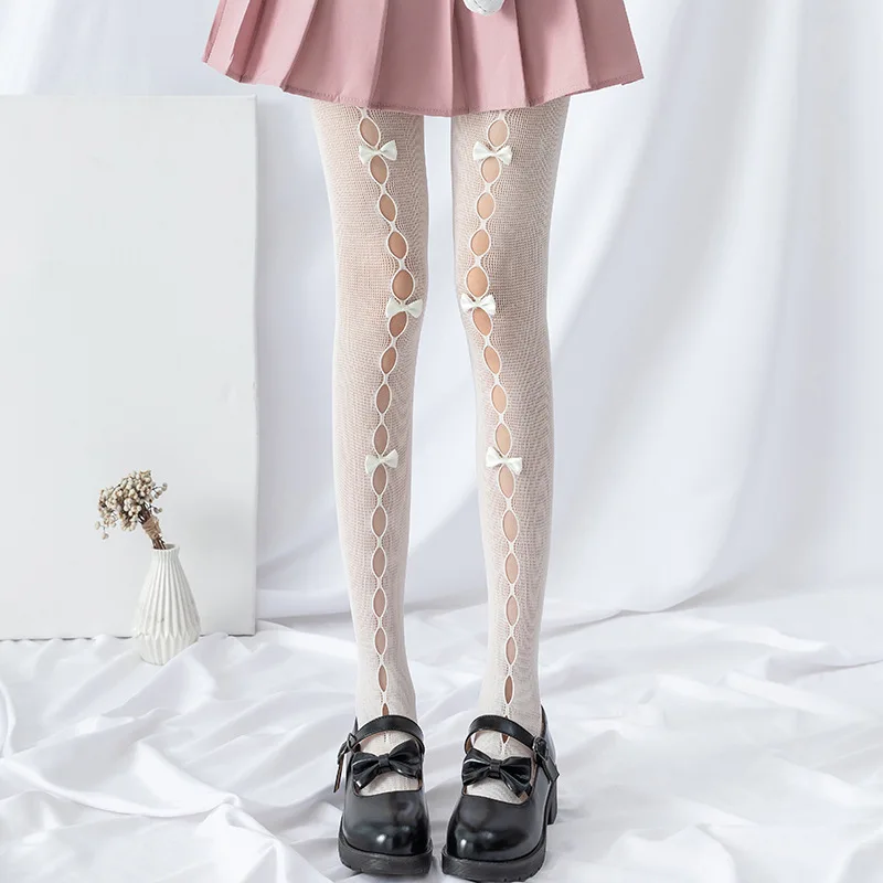 Pierced Stocking Lolita Cosplay Costumes Accessories Bowknot Mesh Stockings Soft Sister Lace Pantynose Women Girl Tight
Pierced Stocking Lolita Cosplay Costumes Accessories Bowknot Mesh Stockings Soft Sister Lace Pantynose Women Girl Tight