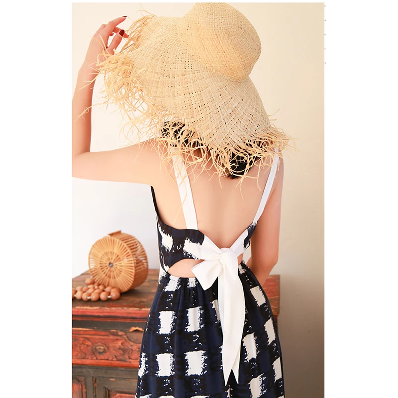 Women Summer Plaid Backless Beach Dress Tropical Vacation Sea Maxi Straps Sexy Sundress Female Vintage Runway Korean Party Dress
Women Summer Plaid Backless Beach Dress Tropical Vacation Sea Maxi Straps Sexy Sundress Female Vintage Runway Korean Party Dress