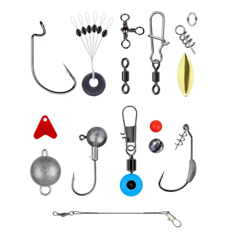 165pcs set Fishing Tackle Box - Removable Split Shot Jig Hook Space Beans Beads Heart Shaped Plastic Sheet Split Rings Parts m
165pcs set Fishing Tackle Box - Removable Split Shot Jig Hook Space Beans Beads Heart Shaped Plastic Sheet Split Rings Parts m