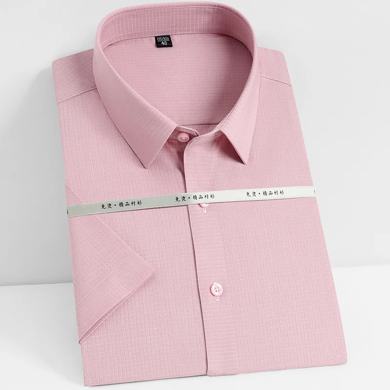 Bamboo Fiber Men Dress Shirts Short Sleeve For Summer Business Mens Striped Social Shirt Casual Plaid Comfortable Soft 2021 New
Bamboo Fiber Men Dress Shirts Short Sleeve For Summer Business Mens Striped Social Shirt Casual Plaid Comfortable Soft 2021 New