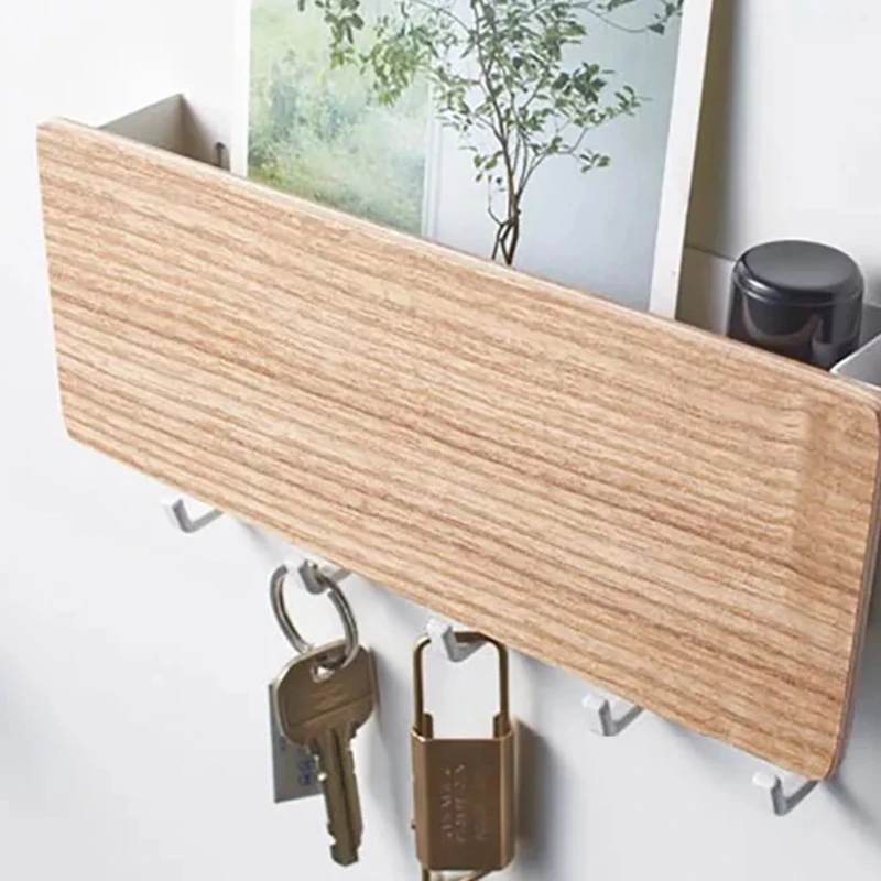 Modern Nordic Wooden Wall Storage Shelf, Door Key Hanger, Home Hanging Decoration
Modern Nordic Wooden Wall Storage Shelf, Door Key Hanger, Home Hanging Decoration