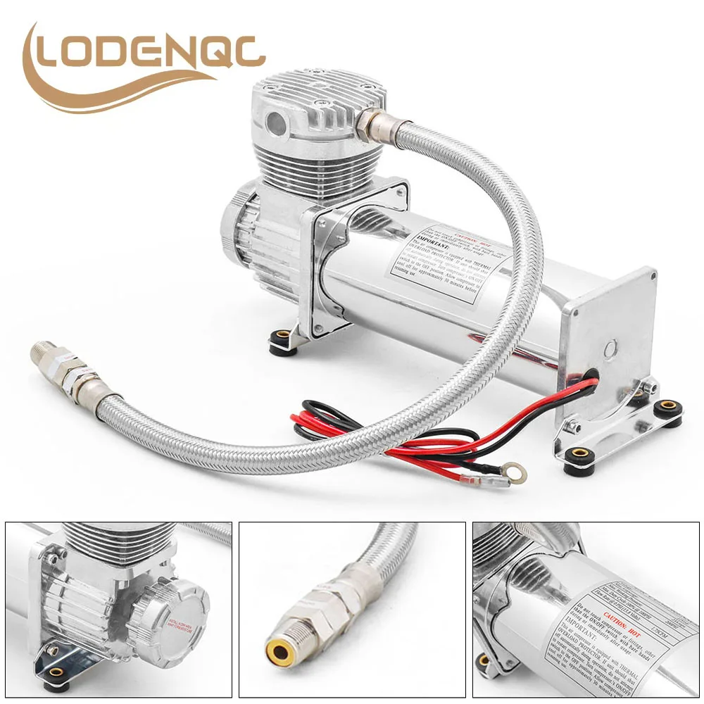 Lodenqc Universal 3/8NPT 200PSI 480C 12V Air Suspension Compressor Pump Kit Chrome BX102151-SL
Lodenqc Universal 3/8NPT 200PSI 480C 12V Air Suspension Compressor Pump Kit Chrome BX102151-SL