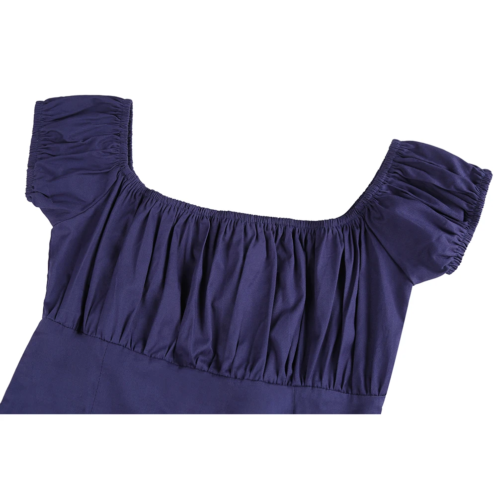 2021 Women Vintage 50s Solid V Neck Cap Puff Sleeve Top Fit Shirt Pinup Retro Tops Plus Size Camiseta Feminina Party Blouse Blue
2021 Women Vintage 50s Solid V Neck Cap Puff Sleeve Top Fit Shirt Pinup Retro Tops Plus Size Camiseta Feminina Party Blouse Blue