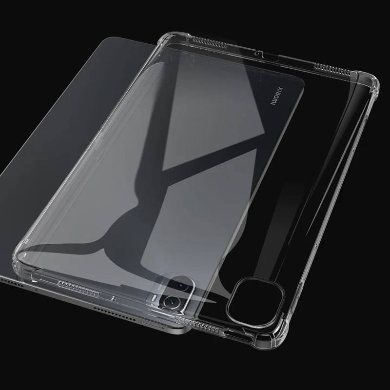 Подходит для Xiaomi MI Pad 5 Pad5 Pro 4 Plus 3 2 защитный чехол прозрачный мягкий Силиконовый