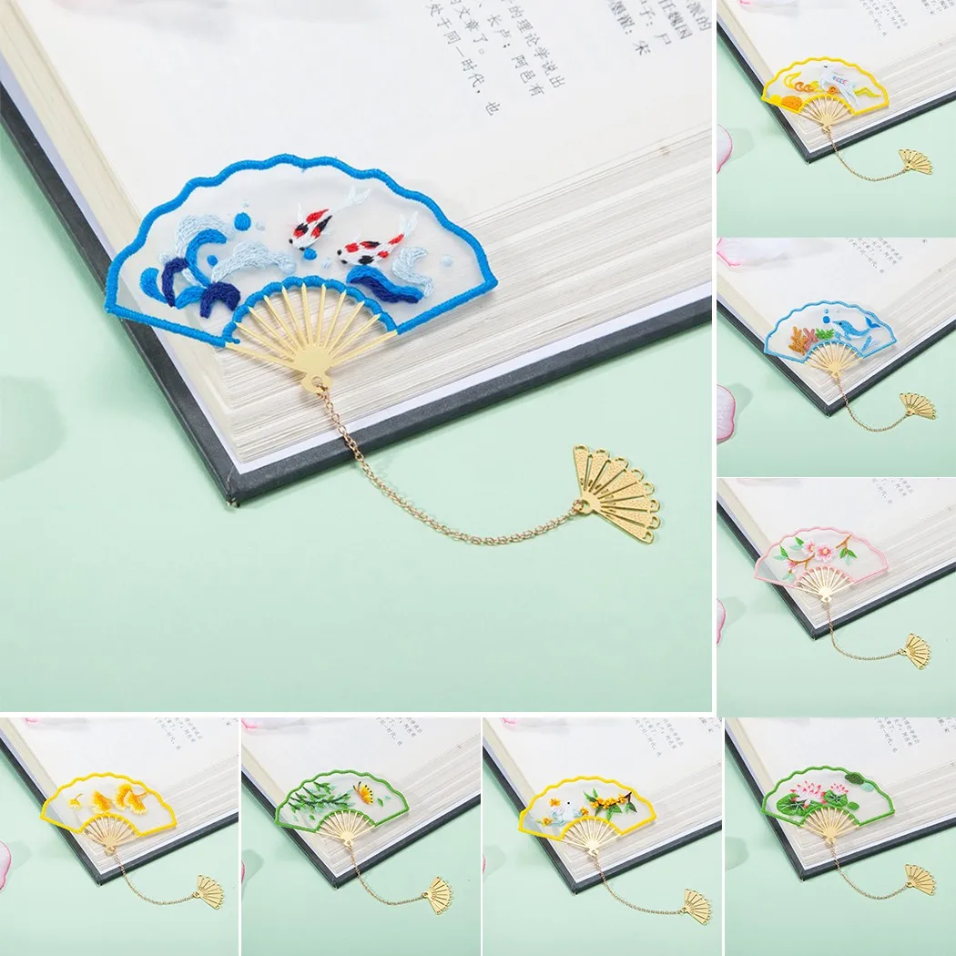 DIY Crafts Book Clip Embroidery Bookmark Set Antique Creative Group Fan Bookmark Cross Stitch Kit Tassel Book Mark Decoration
DIY Crafts Book Clip Embroidery Bookmark Set Antique Creative Group Fan Bookmark Cross Stitch Kit Tassel Book Mark Decoration
