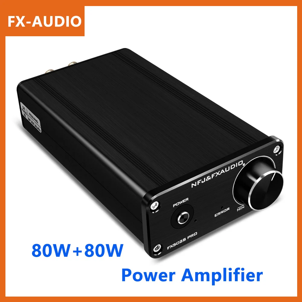 

FXAUDIO FX502S PRO Audio Digital Power Amplifier 160W Mini High Power HiFi 2.0 Home Sound Amp TPA3250 Professional For Speaker