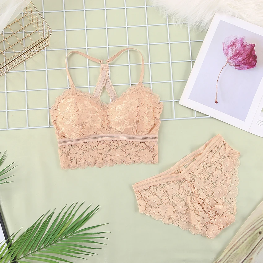 Khaki Sensual Lingerie Woman Clothes Lace See Through 2 Piece Set Women Bras Strappy-Back Female Underwear Nightgowns Home Suit 
Khaki Sensual Lingerie Woman Clothes Lace See Through 2 Piece Set Women Bras Strappy-Back Female Underwear Nightgowns Home Suit