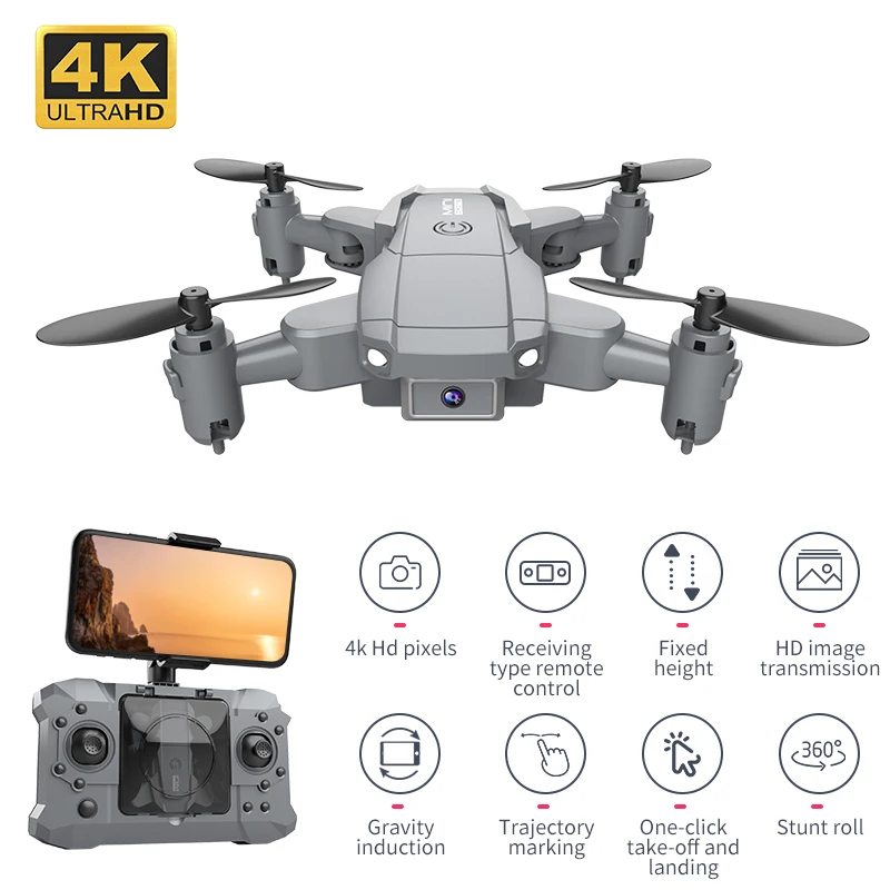Mini Drone Aerial Photography 4K Camera HD Foldable Quadcopter One-Key Return Wifi FPV RC Helicopter Quadrocopter Gift Toy
Mini Drone Aerial Photography 4K Camera HD Foldable Quadcopter One-Key Return Wifi FPV RC Helicopter Quadrocopter Gift Toy