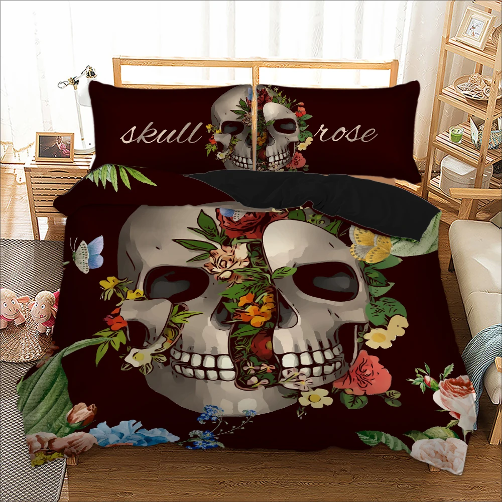 Rose sugar skull printed Bedding Set for comforter Queen King sizes bed linens set polyester duvet cover set skull bedclothes
Rose sugar skull printed Bedding Set for comforter Queen King sizes bed linens set polyester duvet cover set skull bedclothes