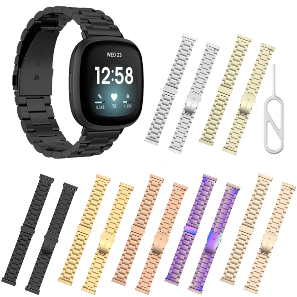 Ремешок из нержавеющей стали для Fitbit Versa, 3 ремешка, металлический браслет, ремешок для часов для Fitbit Sense Versa3, Смарт-часы, браслет
Ремешок из нержавеющей стали для Fitbit Versa, 3 ремешка, металлический браслет, ремешок для часов для Fitbit Sense Versa3, Смарт-часы, браслет