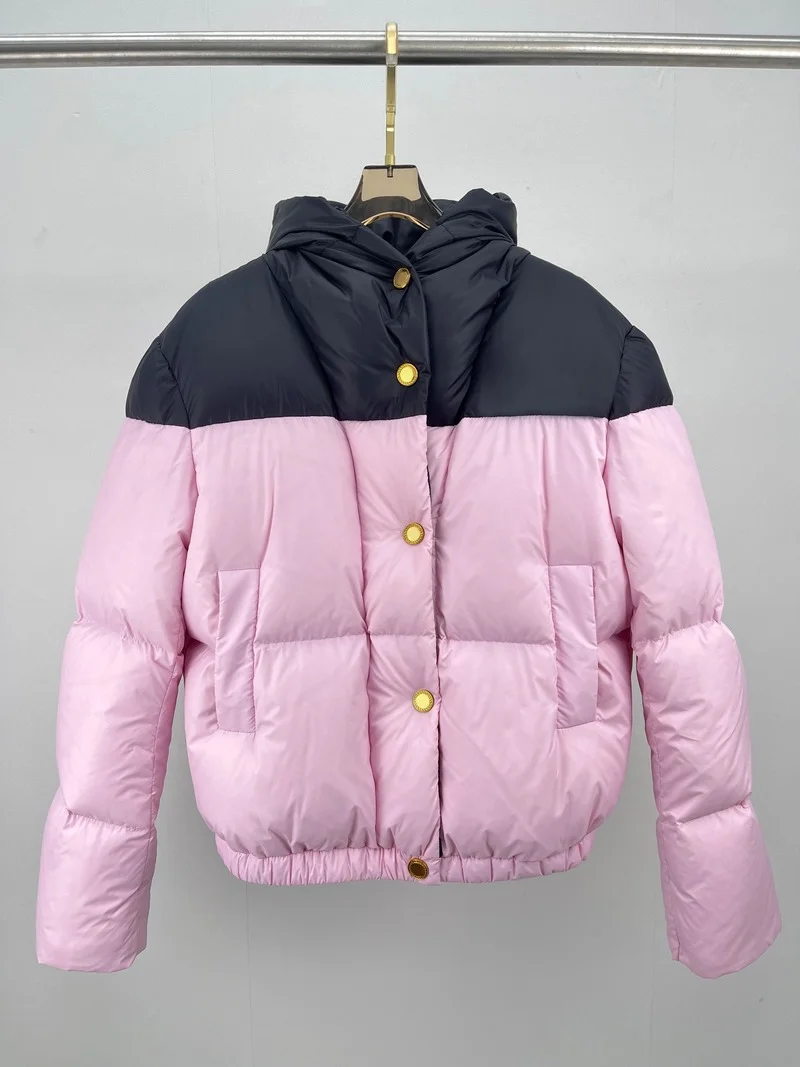 Women Hooded Down Coat Contrast Color Letter Embroidery Winter Down Jacket Women Coat Warm Outwear
Women Hooded Down Coat Contrast Color Letter Embroidery Winter Down Jacket Women Coat Warm Outwear