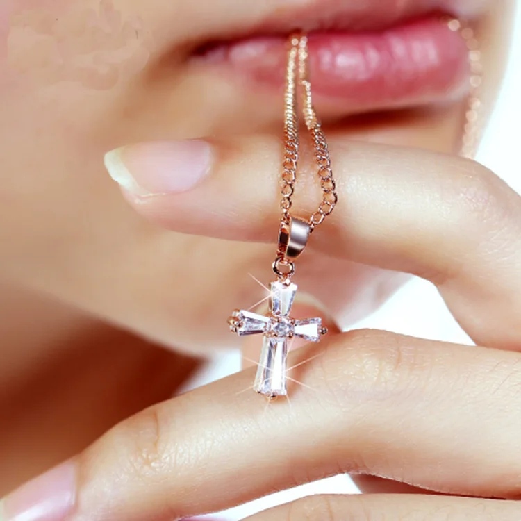 N9 New Rose Popular Cross Gem Crystal Necklace for Women with Chain Female Zircon Pendant,A Good Gift
N9 New Rose Popular Cross Gem Crystal Necklace for Women with Chain Female Zircon Pendant,A Good Gift