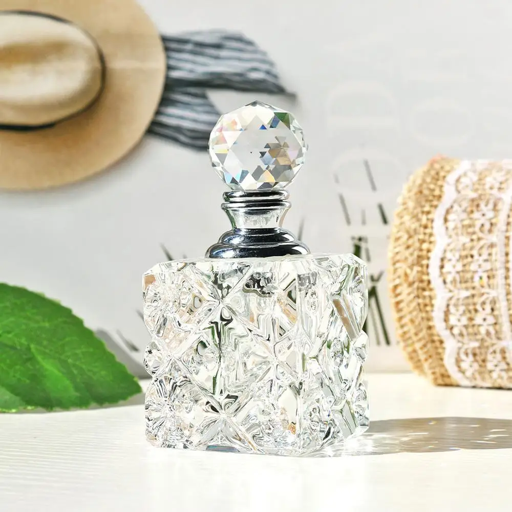 

H&D 3ML Clear Unqiue Crystal Glass Crystal Women Perfume Bottle Empty Refillable Container Travel Perfume Cosmetic Sample Bottle