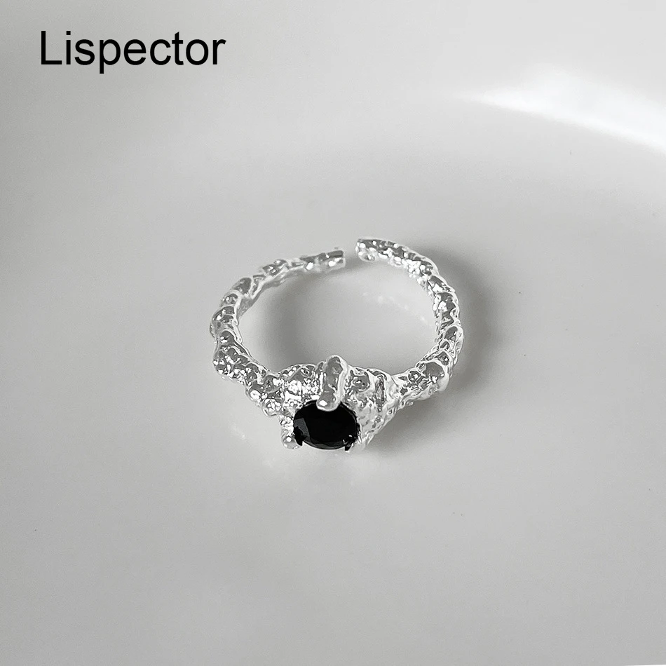 Lispector 925 Sterling Sliver Korean Irregular Balck Crystal Rings for Women Luxury Party Night Club Ring Casual Female Jewelry
Lispector 925 Sterling Sliver Korean Irregular Balck Crystal Rings for Women Luxury Party Night Club Ring Casual Female Jewelry