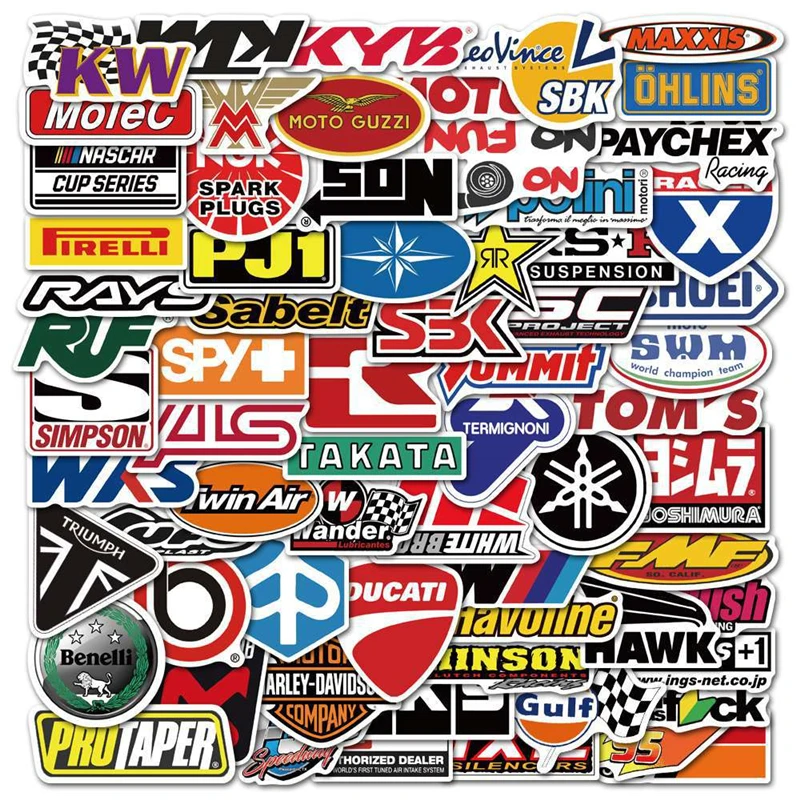 10/30/50/100Pcs Mixture Logo Motorcycle Stickers Racing Car Bike Helmet Side Strip Logo Decals Honda Yamaha Kawasaki Suzuki GTR
10/30/50/100Pcs Mixture Logo Motorcycle Stickers Racing Car Bike Helmet Side Strip Logo Decals Honda Yamaha Kawasaki Suzuki GTR