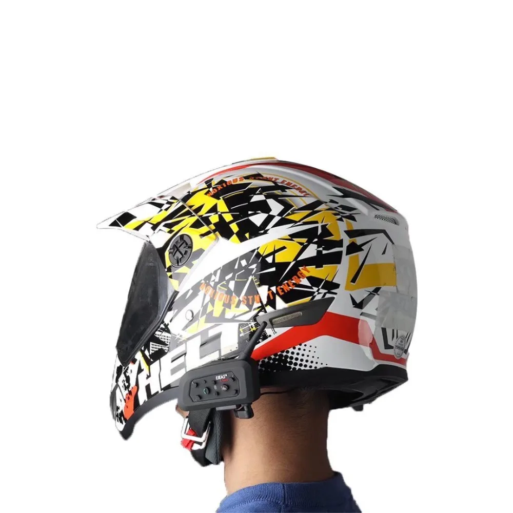 Bluetooth-гарнитура для мотоциклетного шлема 850 мАч 1200 м 2 шт. | Автомобили и мотоциклы