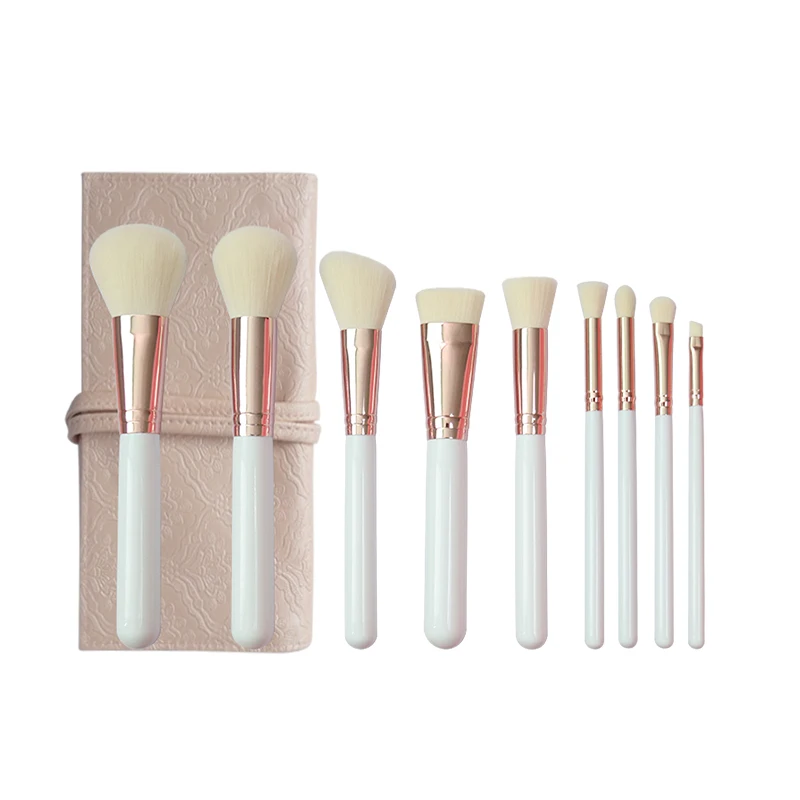 9 Pcs Handmade White Soft Makeup Brush Set Cruelty-Free Synthetic Hair with Wood Handle
9 Pcs Handmade White Soft Makeup Brush Set Cruelty-Free Synthetic Hair with Wood Handle