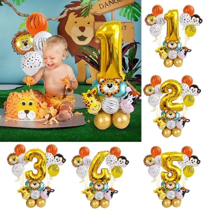 27pcs Jungle Animal Balloons Set Chrome Metallic Latex Balloon 12inch Gold Number Globos Kids Birthday Party Baby Shower Decor 
27pcs Jungle Animal Balloons Set Chrome Metallic Latex Balloon 12inch Gold Number Globos Kids Birthday Party Baby Shower Decor
