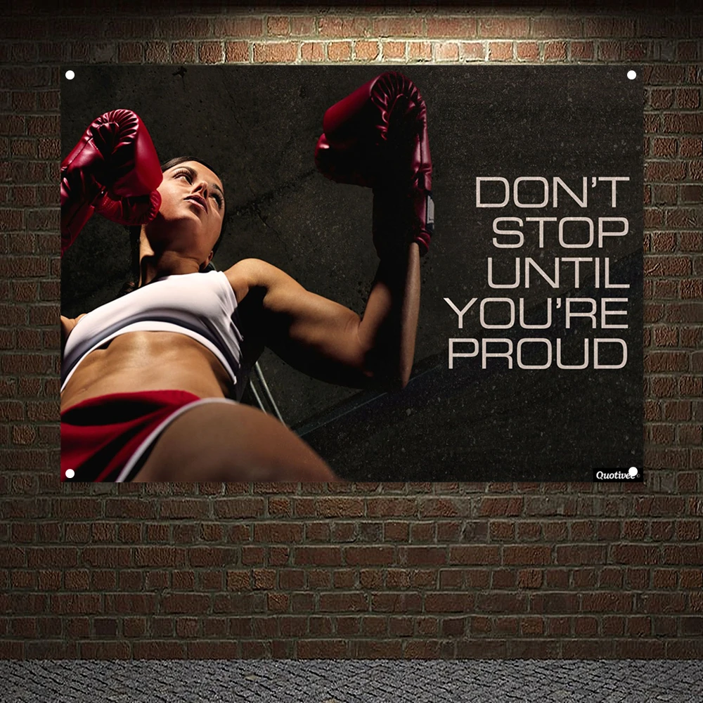 

Надпись «Не останавливайтесь до тех пор, пока Вы гордитесь фотофлагами», тренировочные баннеры для бодибилдинга, вдохновляющий плакат, Нас...