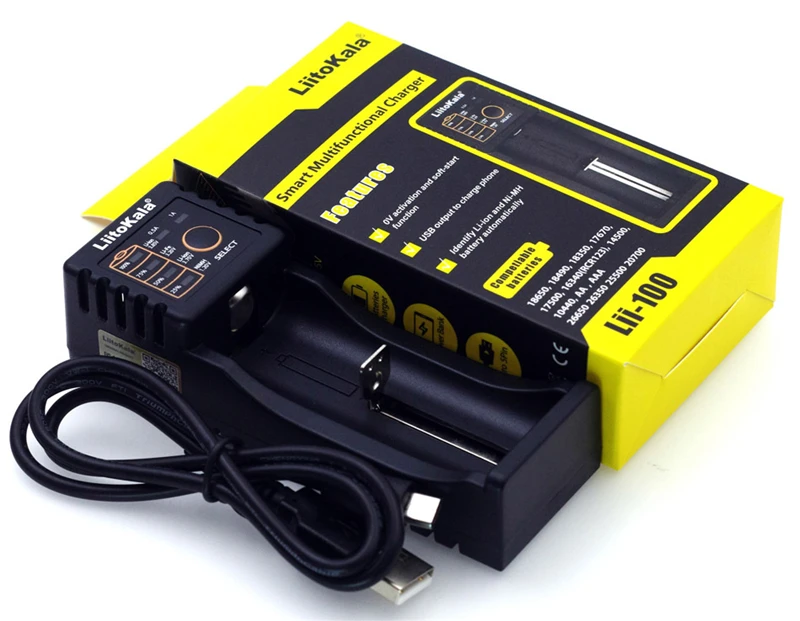 LiitoKala Lii-100 Li-ion NiMH Liepo4 USB Battery Charger for 10440/17670/18490/16340 (RCR123)/14500/18350/18650,mobile power
LiitoKala Lii-100 Li-ion NiMH Liepo4 USB Battery Charger for 10440/17670/18490/16340 (RCR123)/14500/18350/18650,mobile power