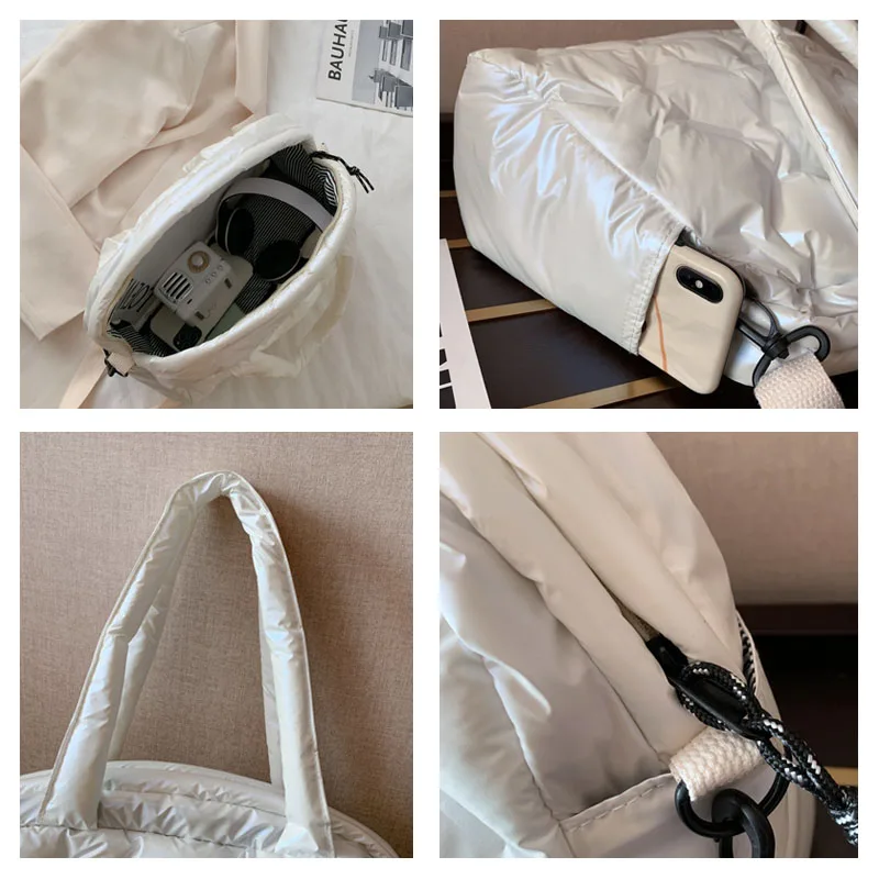 Winter Large Capacity Shoulder Bag for Women Waterproof Nylon Bags Space Pad Cotton Feather Down Bag Women Bags Crossbody Tote 
Winter Large Capacity Shoulder Bag for Women Waterproof Nylon Bags Space Pad Cotton Feather Down Bag Women Bags Crossbody Tote