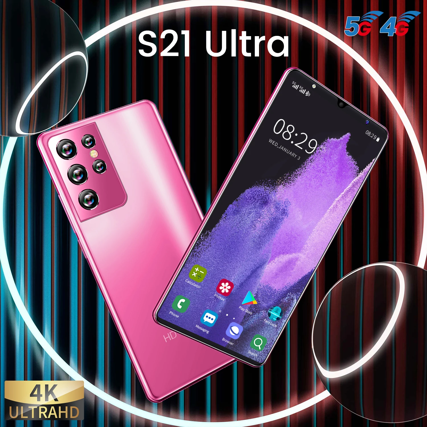 Hot New Arrival S21 Ultra 5.0 Inch Smartphone Android 10 6+128GB 16+32MP 5000mAh HD Full Screen Face Recognition 4G 5G Cellphone
Hot New Arrival S21 Ultra 5.0 Inch Smartphone Android 10 6+128GB 16+32MP 5000mAh HD Full Screen Face Recognition 4G 5G Cellphone