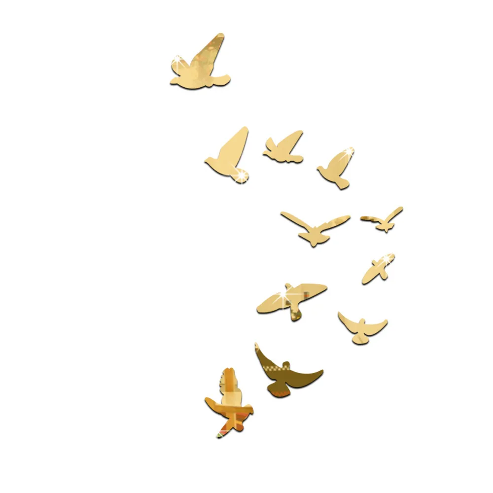 11 Pcs Peace Dove Bird Shaped Acrylic Gold Sliver Mirror Stickers Wall Sticker Home Decoration Bedroom Living Room Decor
11 Pcs Peace Dove Bird Shaped Acrylic Gold Sliver Mirror Stickers Wall Sticker Home Decoration Bedroom Living Room Decor