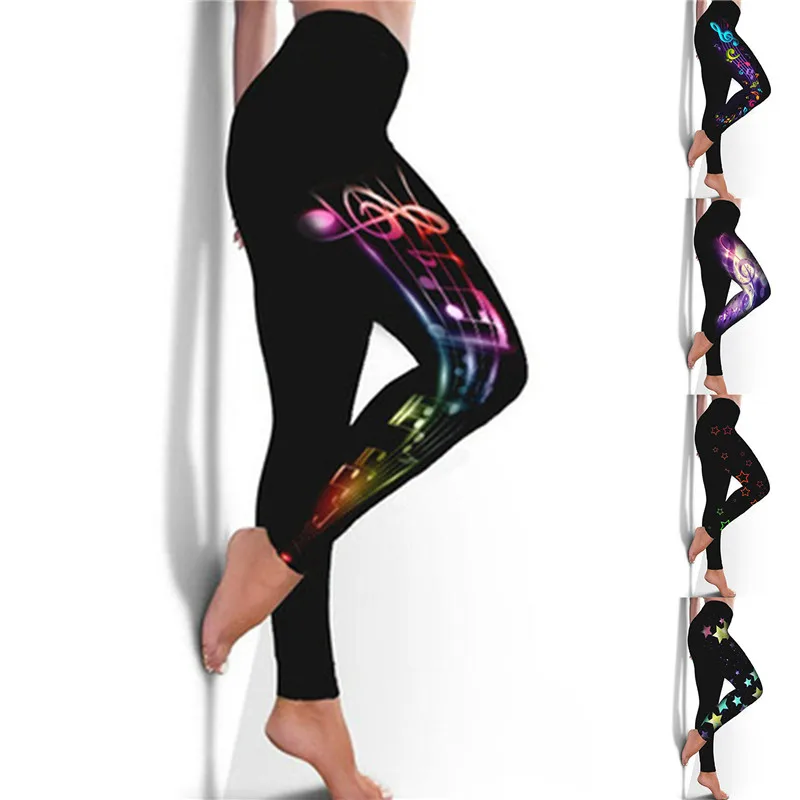 Summer Yoga Legging Women Fashion High Waist Music Note Print Legging Slim Fit Stretch Skinny Comfortable Fitness Leggings 
Summer Yoga Legging Women Fashion High Waist Music Note Print Legging Slim Fit Stretch Skinny Comfortable Fitness Leggings