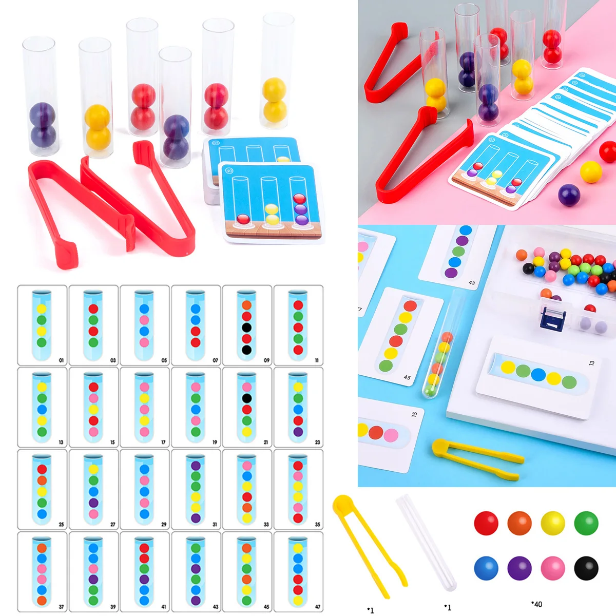 Montessori Educational Toys Clip Beads Test Tube Logic Concentration Hand Brain Exercise Training Game Match for Kid Children
Montessori Educational Toys Clip Beads Test Tube Logic Concentration Hand Brain Exercise Training Game Match for Kid Children