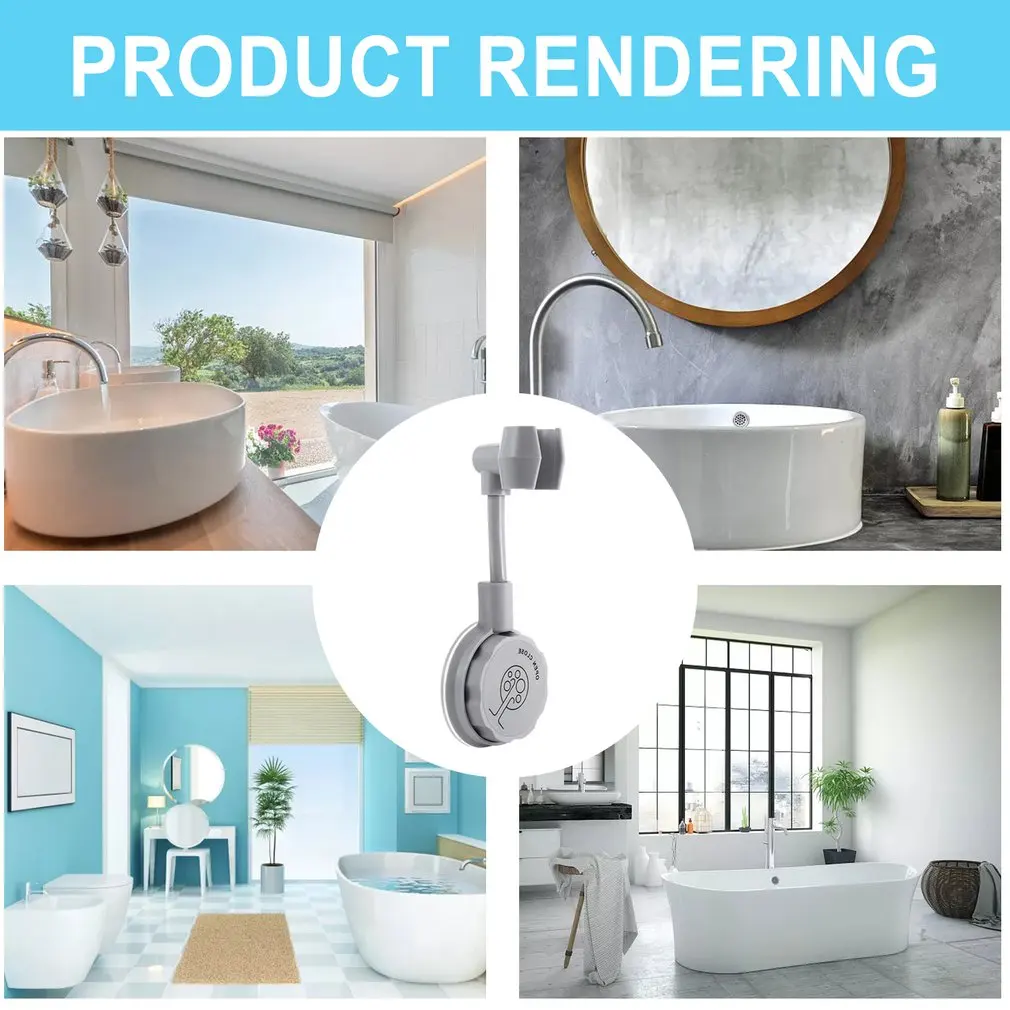 1pc Universal Shower Head Holder Base With Spout 360 Degree Rotation No Drilling Bathroom Shower Holder
1pc Universal Shower Head Holder Base With Spout 360 Degree Rotation No Drilling Bathroom Shower Holder
