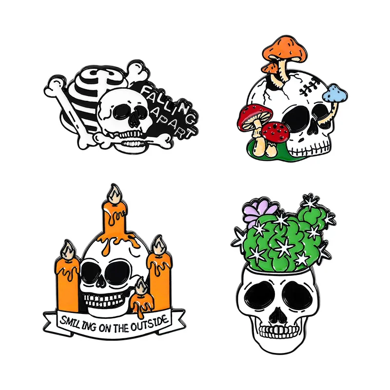 Skull Brooches Enamel Badges Pins For Women Gothic Style Decorative Badges Enamel Pin Men's Brooch For Clothes Anime Badges Pins
Skull Brooches Enamel Badges Pins For Women Gothic Style Decorative Badges Enamel Pin Men's Brooch For Clothes Anime Badges Pins