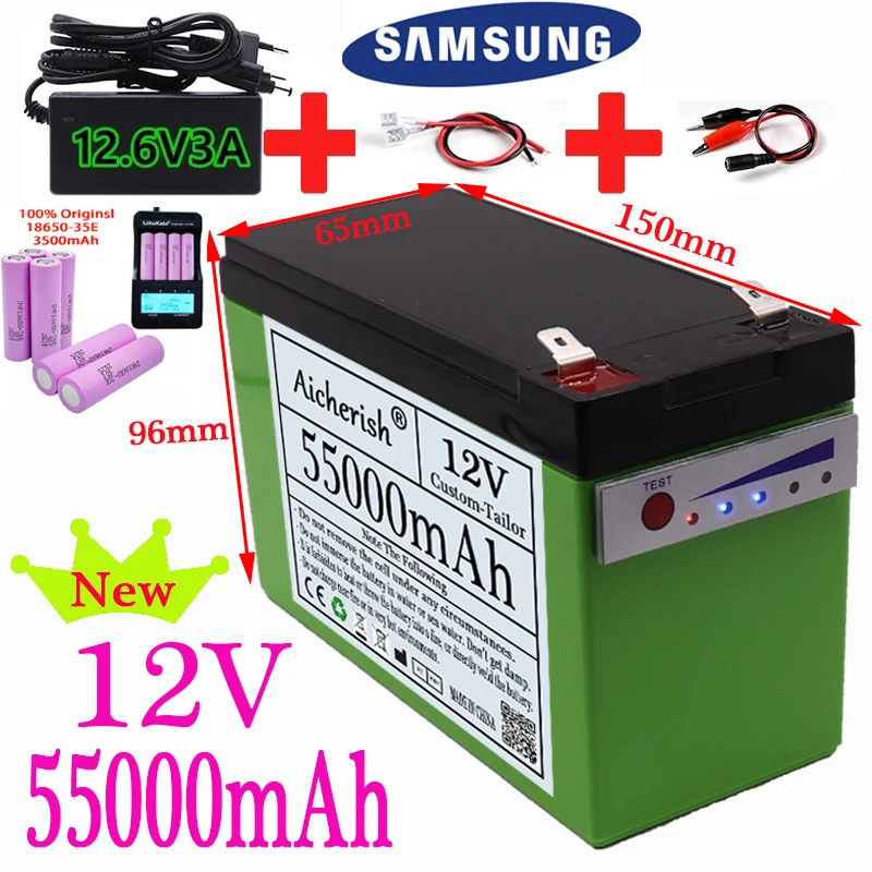 Electric Bicycle 18650 Li-Ion Rechargeable Battery 12V 65Ah BMS For Children's E-Scooter E-Car Toy Sprayer Scale Access Control
Electric Bicycle 18650 Li-Ion Rechargeable Battery 12V 65Ah BMS For Children's E-Scooter E-Car Toy Sprayer Scale Access Control