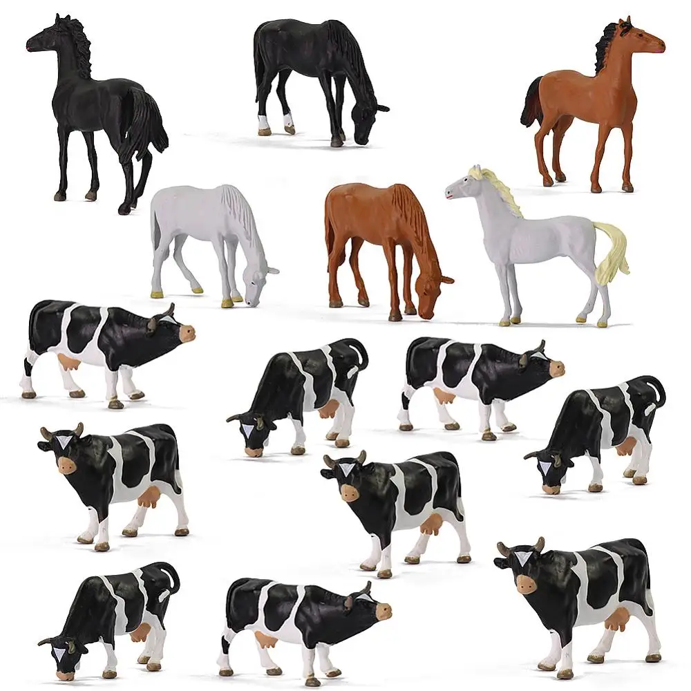 15pcs/30pcs Well Painted 1:43 Scale Model Horses Cows PVC O Scale Farm Animals Desktop Decor Mini Railway Scenery AN4303
15pcs/30pcs Well Painted 1:43 Scale Model Horses Cows PVC O Scale Farm Animals Desktop Decor Mini Railway Scenery AN4303