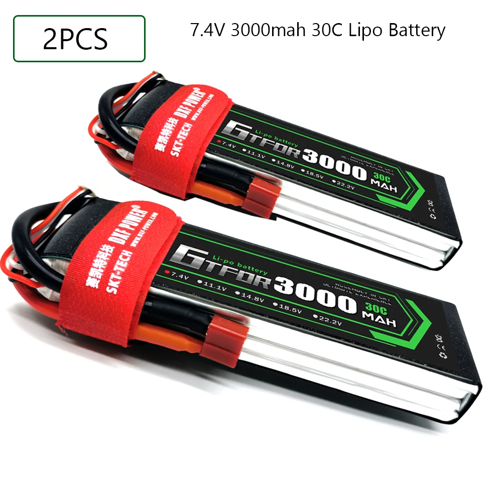 

GTFDR 3000mAh 7.4V 30C-60C Lipo battery 2S XT60/DEANS/XT90/EC5 For AKKU Drone FPV Truck four axi Helicopter RC Car Airplane