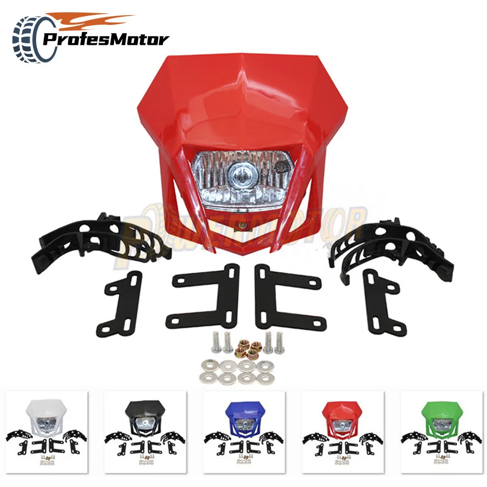 Universal Motorcycle Headlight Fairing Dirt Bike Head Lamp Motocross for HONDA CRF XR 150 230 250 450
Universal Motorcycle Headlight Fairing Dirt Bike Head Lamp Motocross for HONDA CRF XR 150 230 250 450